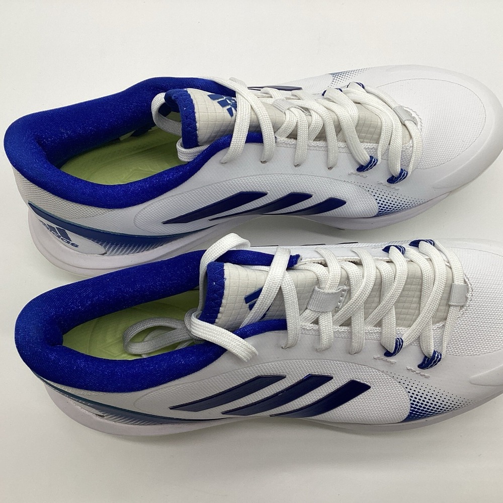Adidas PureHustle Metal Baseball Softball Cleats White Royal Blue Low Top - Picture 7 of 8